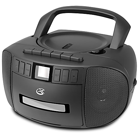 GPX BCA209 CD Boombox With AM/FM Radio, 4.88"H x 8.87"W x 9.53"D, Black