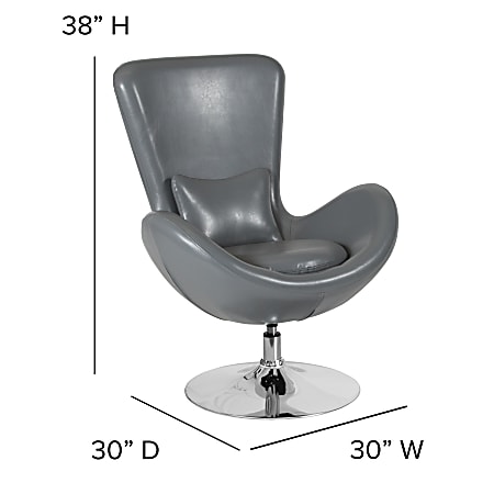 Flash Furniture Egg Side Reception Chair With Bowed Seat