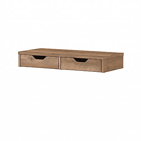 Bush Furniture Key West Universal Desktop Organizer With Drawers, Reclaimed Pine, Standard Delivery