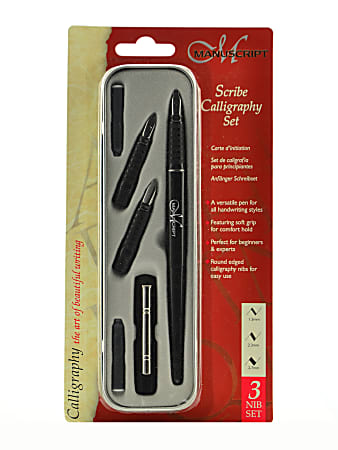 Manuscript Scribe Series Calligraphy Pen Set, 3 Nib Set