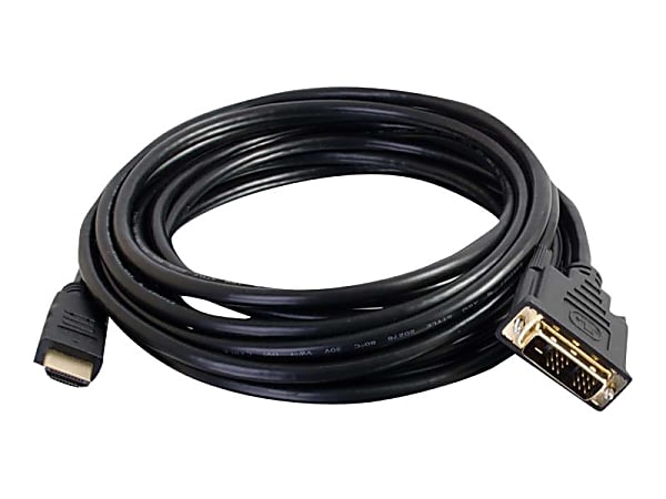 C2G 5m (16ft) HDMI to DVI Cable - HDMI to DVI-D Adapter Cable - 1080p - M/M - Adapter cable - DVI-D male to HDMI male - 16.4 ft - shielded - black