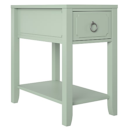 Ameriwood Home Novogratz Her Majesty Narrow Side Table, 24”H x 13-13/16”W x 23-5/8”D, Pale Green