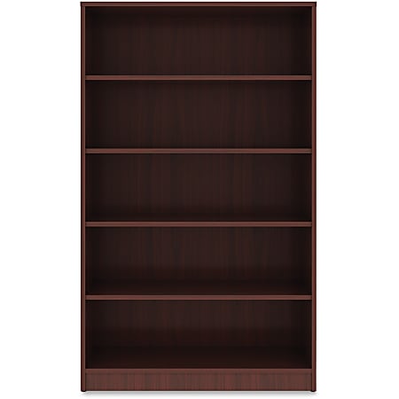 Lorell® 60&quot;H 5-Shelf Bookcase, Mahogany