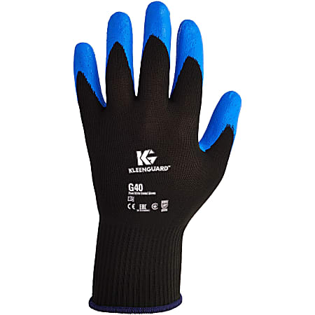 KLEENGUARD Jackson Safety G40 Coated Latex Gloves - Black, Size S