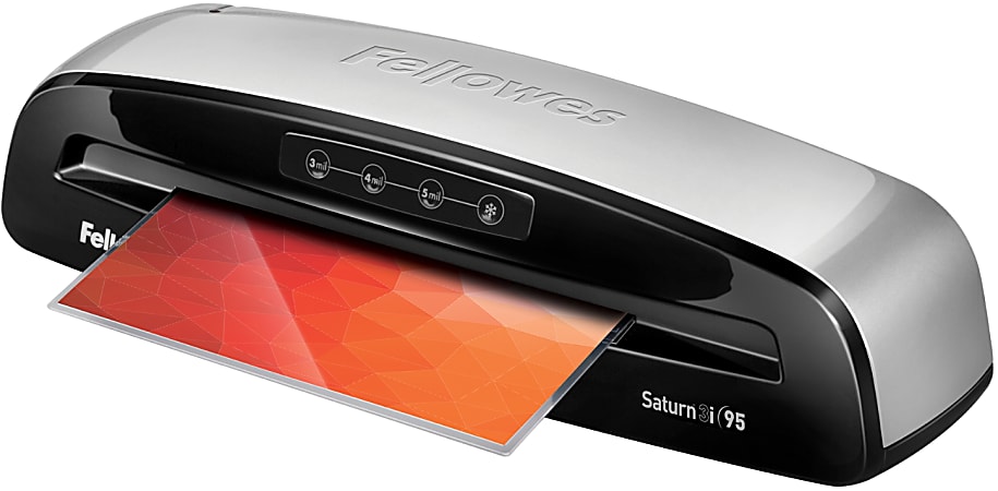 Fellowes® Saturn™ 3i 95 Thermal Laminator With Combo Kit, 9.5" Wide, Silver/Black