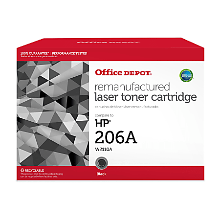 Office Depot® Brand Remanufactured Black Toner Cartridge Replacement For HP 206A, W2110A