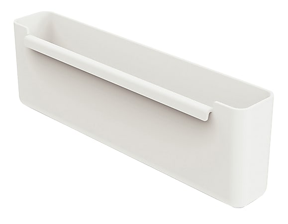 HON® Fuse Side Saddle Bin, Small Size, 4" x 12 1/4" x 2 1/8, Designer White