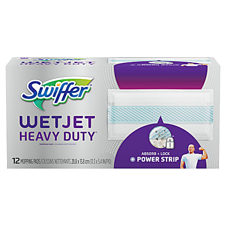 Swiffer® Sweeper Heavy-Duty Wet Mopping Cloth Refills, 12 Pads Per Box, Pack Of 4 Boxes