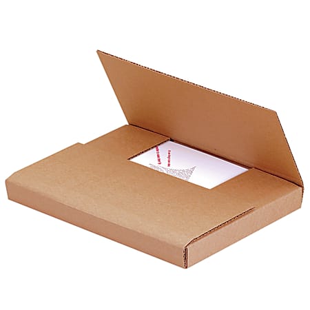 Office Depot® Brand Easy Fold Mailers, 12" x 11 1/2" x 3", Kraft, Pack Of 50