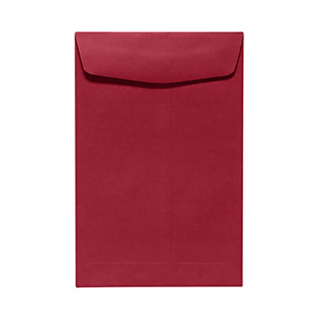 LUX #6 1/2 Open-End Envelopes, Peel & Press Closure, Garnet Red, Pack Of 50