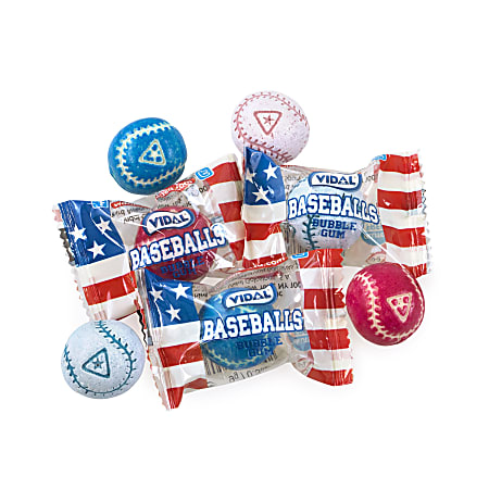 Vidal Individually Wrapped Baseball Gumballs, 1.4-Lb Bag