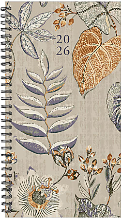 2026 Willow Creek Press Weekly/Monthly Spiral Pocket Planner, 3-1/2" x 6-1/2", Organic Tapestry, January To December, 57353