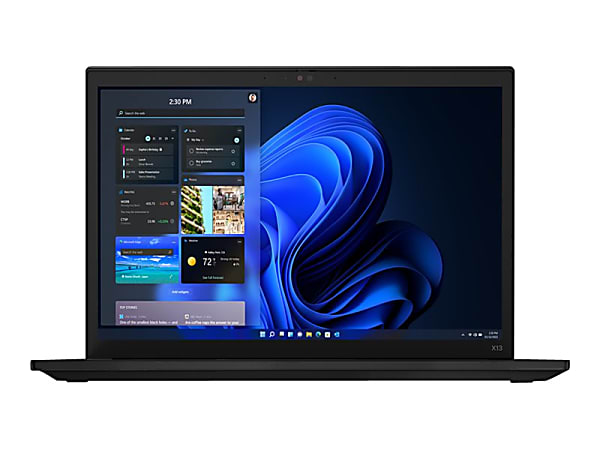 Lenovo® ThinkPad X13 Laptop, 13.3" Touchscreen, AMD Ryzen 7 PRO, 16GB Memory, 512GB Solid State Drive, Thunder Black, Windows® 11