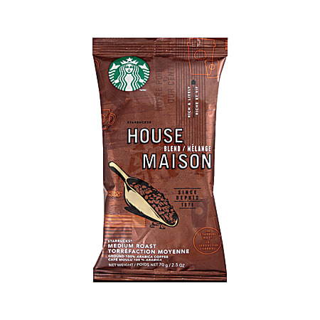 Starbucks® Single-Serve Coffee Packets, House Blend, Carton Of 18