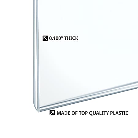 Azar Displays Wall Mount U Frame Acrylic Sign Holders 11 x 17