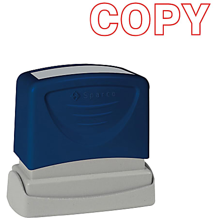 Sparco COPY Red Title Stamp Message Stamp COPY 1.75 Impression Width x ...