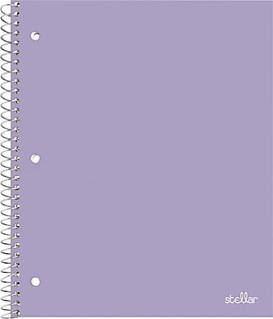 Office Depot® Brand Stellar Poly Notebook, 8-1/2" x 11", 1 Subject, College Ruled, 100 Sheets, Lavender