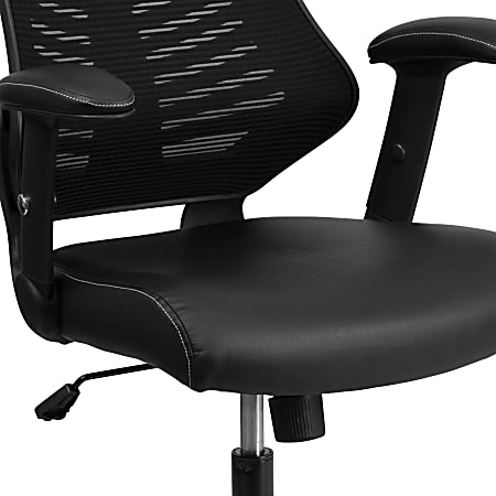 Flash Furniture Designer Ergonomic LeatherSoft Faux LeatherMesh
