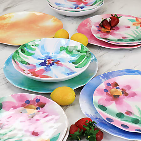 Floral melamine dinnerware top