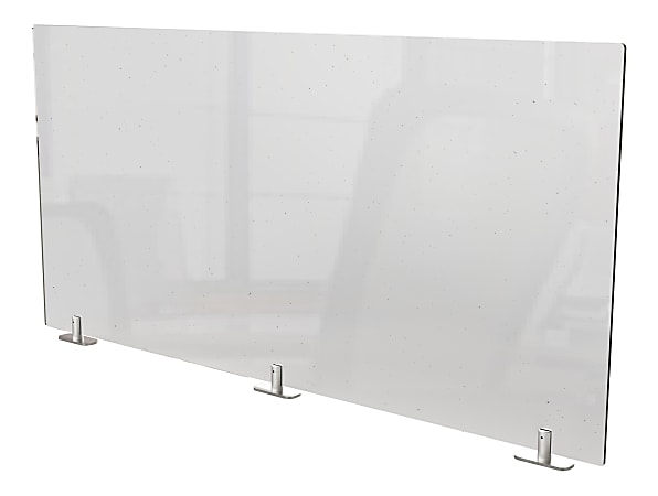 Ghent Partition Extender, With Tape, 24"H x 48"W x 1-1/2, Clear