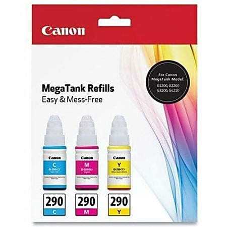Canon GI 290 CMY Ink Bottle Value Pack Inkjet Magenta Cyan Yellow