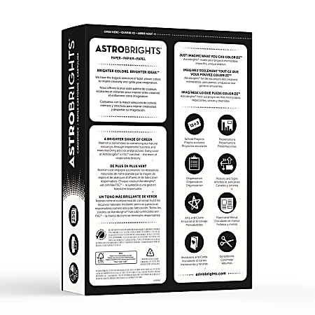 Astrobrights Premium Colored Cardstock Printable Paper Assorted 250 Sheet