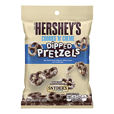 Hershey’s® Cookies 'n Crème Dipped Pretzels, 4.25 Oz, Pack Of 4 Bags