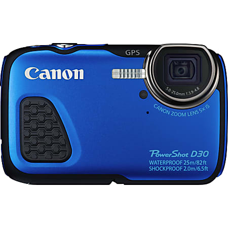 Canon PowerShot D30 12.1 Megapixel Digital Camera, Blue