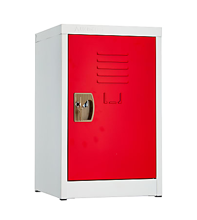 Alpine AdirOffice 1-Tier Steel Locker, 24"H x 15"W x 15"D, Red