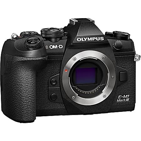 Olympus OM-D E-M1 Mark III 20.4 Megapixel Mirrorless Camera Body Only - Black - 4/3" MOS Sensor - Autofocus - V207100BU000