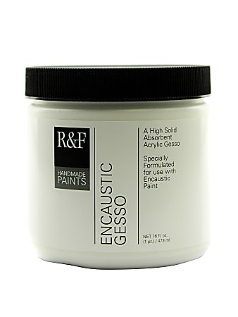 R & F Handmade Paints Encaustic Gesso, 16 Oz, White