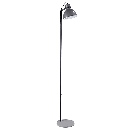 Lumisource Concrete Industrial Floor Lamp, Black/Grey