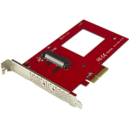 StarTech.com U.2 to PCIe Adapter for 2.5 U.2 NVMe SSD SFF 8639 PCIe Adapter  x4 PCI Express 3.0 NVMe PCIe Adapter U.2 PCIe Card - Office Depot