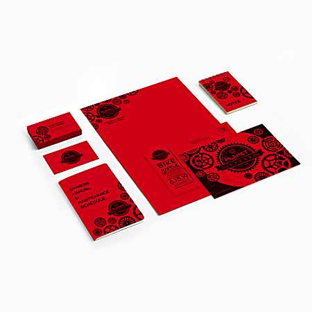 Patriotic Colored Card Stock Paper, American Red Macao