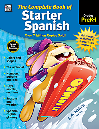 Carson Dellosa Education The Complete Book Of Starter Spanish, Pre K  Grade 1