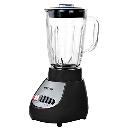 Better Chef 10-Speed 350-Watt Glass Jar Blender, 42 Oz, Black