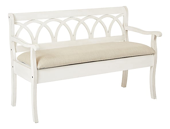 Ave Six Coventry Storage Bench, Beige/Antique White