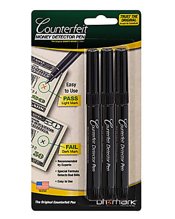 Dri-Mark® Counterfeit Detector Pens, Pack Of 3 Pens