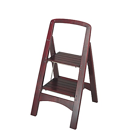 Cosco® 2-Step Wood Step Stool, Mahogany