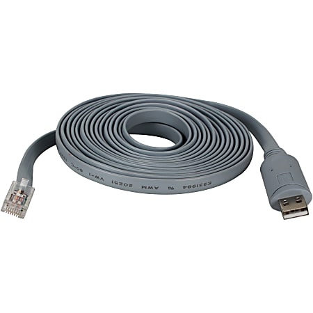 QVS 6ft USB to RJ45 Cisco RS232 Serial Rollover Cable - 6 ft - First End: 1  x RJ-45 RS-232 Network - Male - Second End: 1 x USB 2.0 Type A - Male 