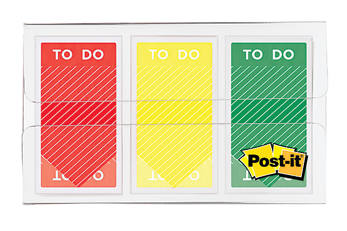 Post-it® Printed Flags, 1" x 1 7/16", To Do, Assorted Colors, Pack Of 60 Flags
