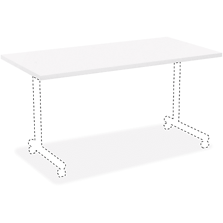 Lorell® Rectangular Invent Training Table Top, 72"W, White