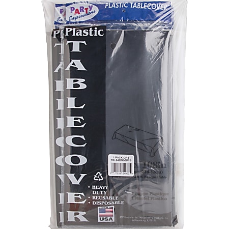 Genuine Joe Plastic Table Covers - 108 Genuine Joe Plastic Table Covers - 108