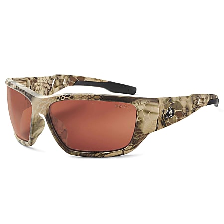 Ergodyne Skullerz® Safety Glasses, Baldr, Kryptek Highlander Frame, Copper Lens