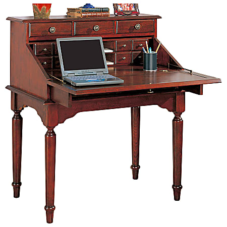 Cole Office Fanning Secretary Desk, 42"H x 36"W x 22"D, Cherry