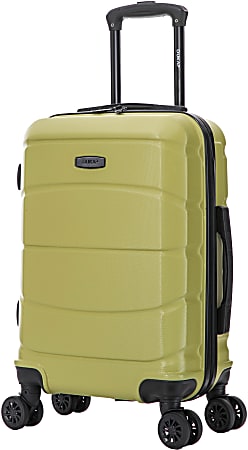 DUKAP Sense ABS Rolling Carry-On, 21-1/2”H x 14-9/16”W x 8-11/16”D, Green