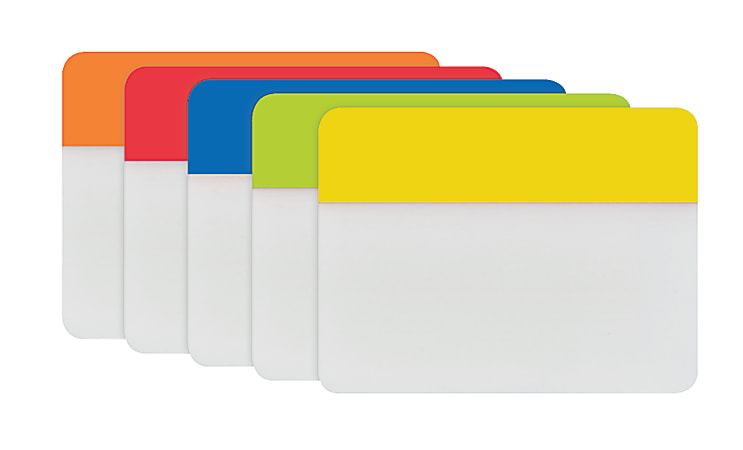 Post-it® Durable Tabs, 2", World Rio, 6 Tabs Per Pad, Pack Of 5 Pads