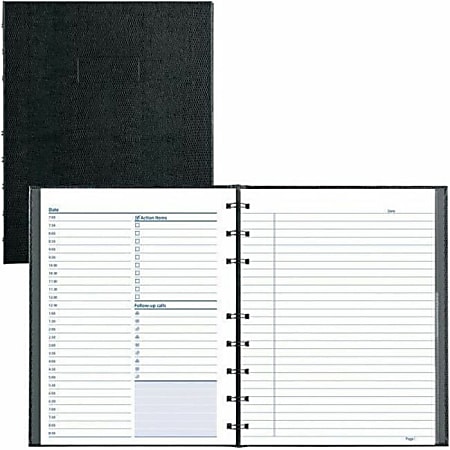 Blueline® NotePro And Graphics Notebook, 7 7/16" x 9 1/2", Black
