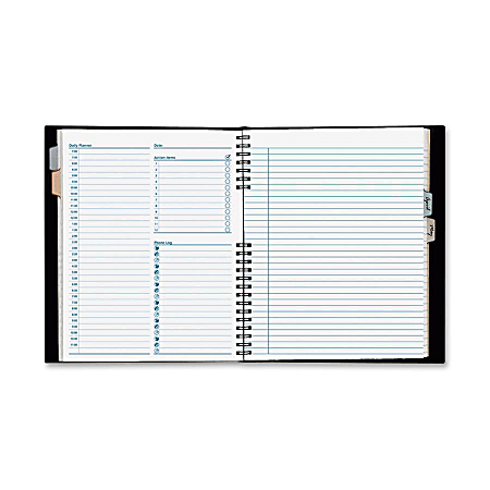 Black 9-1/4 x 7-1/4 Blueline A29C81 NotePro Undated Daily Planner
