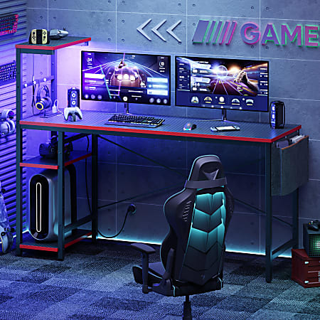 Led computer gaming desk sales